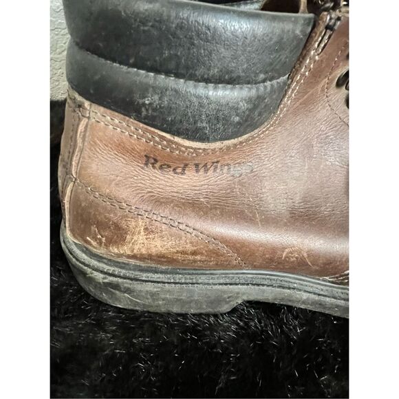 Mens Red Wing Brown Leather Steel Toe BOOTS 13 main image 5